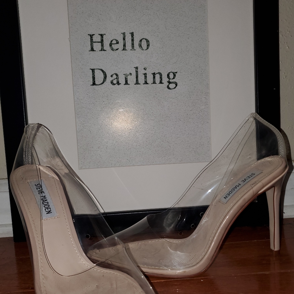 Steve Madden Clear/Nude Sole Pumps